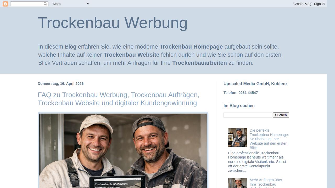 Trockenbau Werbung