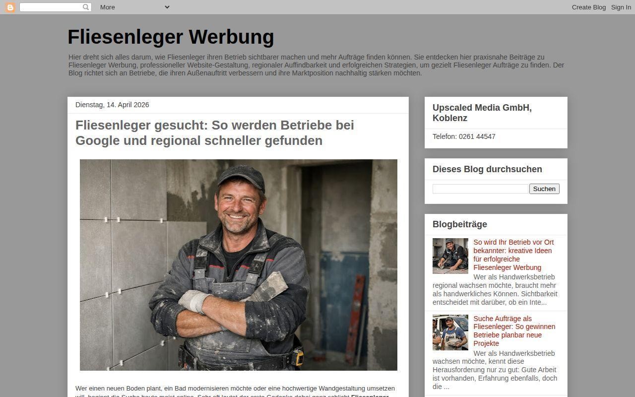 Fliesenleger Werbung