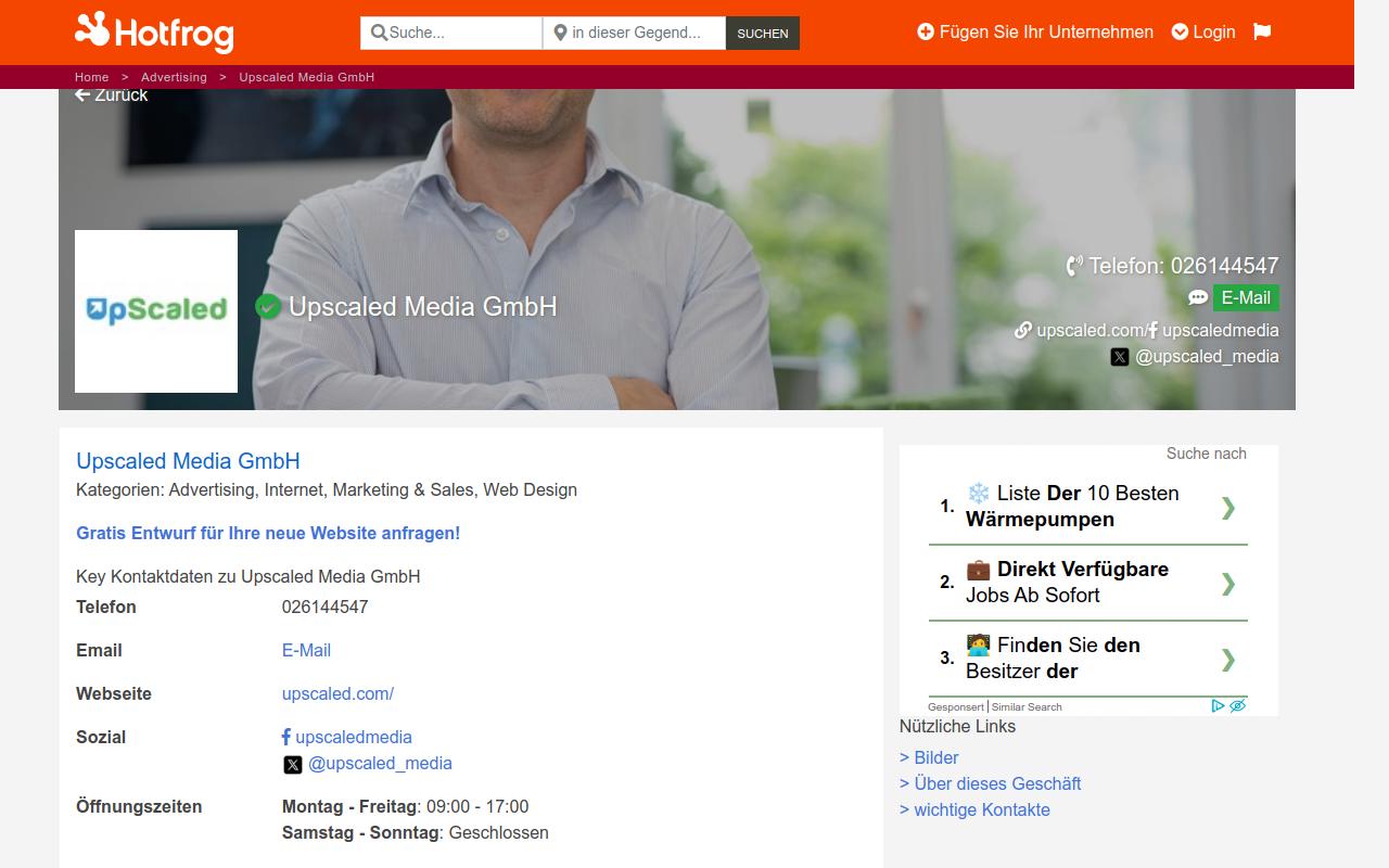 Upscaled Media GmbH Mainzer Straße 69, Koblenz, RP, 56068